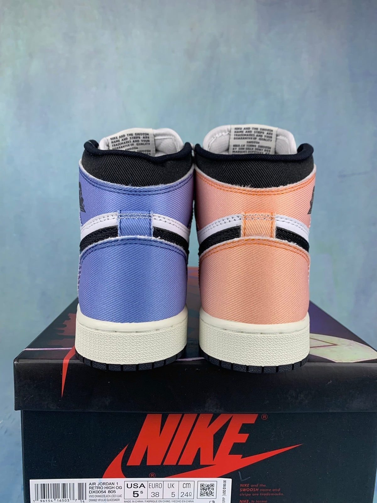 Air Jordan 1 High Craft White-to-Purple Gradient Unisex Sneakers