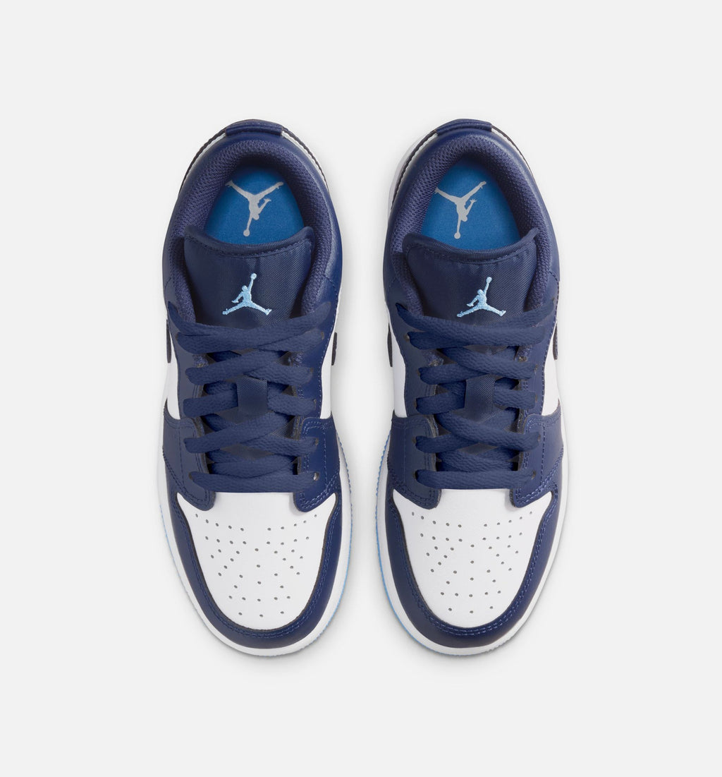 Air Jordan 1 Low Grade School Lifestyle Shoes - Midnight Navy/University Blue/White