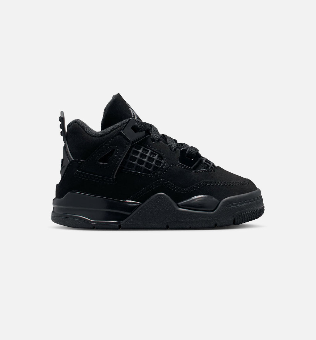 Air Jordan 4 Retro Infant Toddler Lifestyle Shoe - Black/Light Graphite