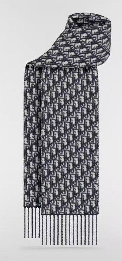 Dior Fringed Patterned Scarf